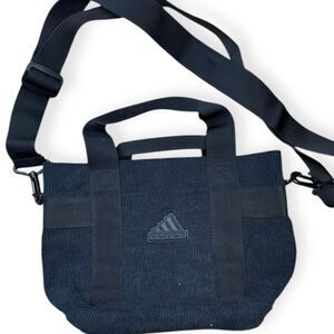 ADIDAS Women’s Black Corduroy Mini Tote Bag